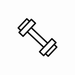 Dumbbell fitness exercise icon vector sign