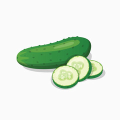 Cucumber. Vector illustration