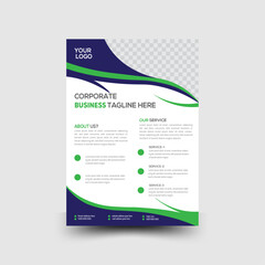 Simple creative promotional corporate business flyer design template or brochure design, natural shape layout, flyer with colorful business proposal, promotion, publication.  