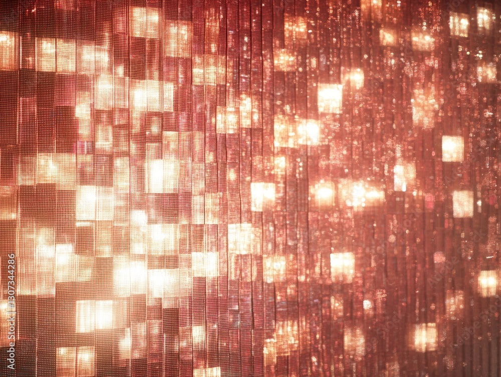 Poster abstract red square light shimmering reflection pattern with geometric background and dynamic textur