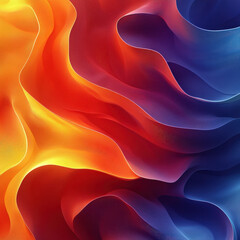 Obraz premium Dynamic abstract waves of colorful energy digital art vibrant environment artistic viewpoint modern concept