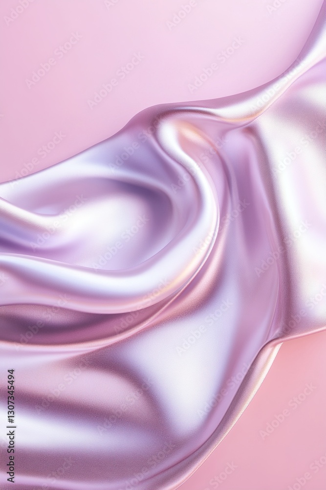 Poster elegant background showcases an icy silver-to-lavender gradient enhanced by soft, silk-like textures