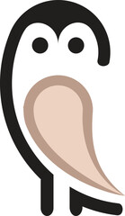 Owl vector logo with unified line design, minimalist and modern. Symbol of intelligence, insight and creativity, suitable for branding in education, technology and business.