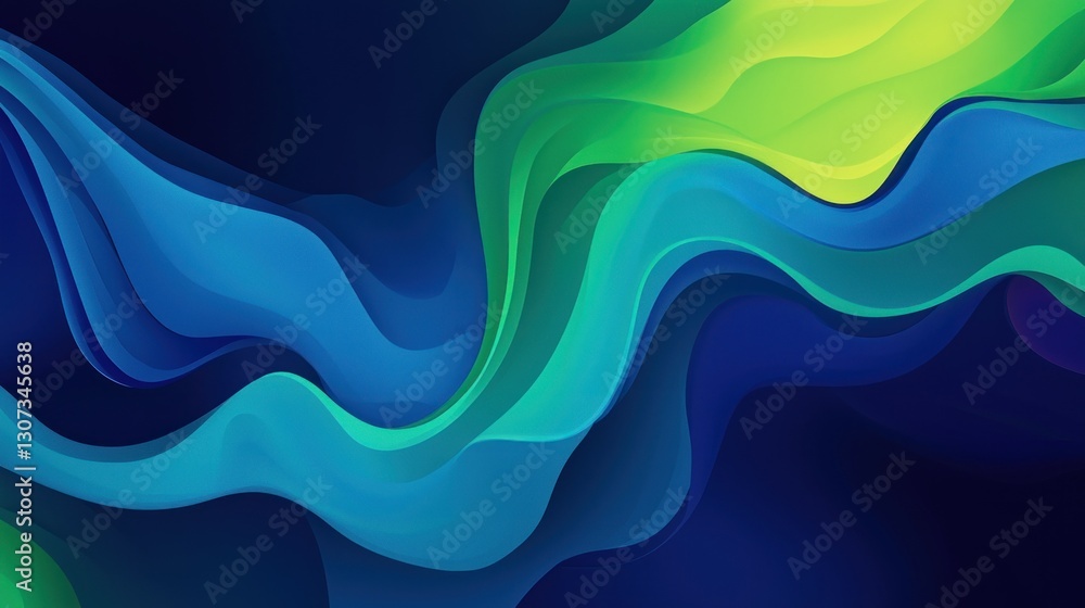 Poster abstract image showing colorful swirling gradients and flowing forms