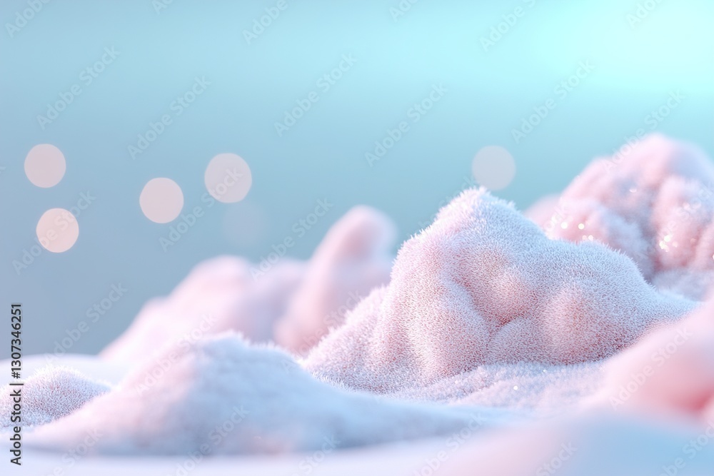 Poster softly blurred bokeh lights create a cinematic effect on an abstract background with a harmonious gr