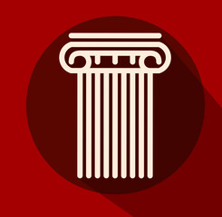 Cartoon roman columns, doric and corinthian architecture order silhouettes. Greek classic columns, black ancient temple columns flat vector illustration set. Antique colonnade silhouette