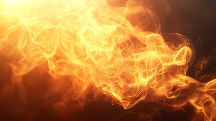 Fototapeta premium Macro photography of glowing fuel vapor creating mesmerizing abstract patterns and textures in the sunlight Fiery orange yellow and red hues swirl and blur together in a dynamic