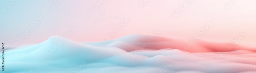 Poster a minimal abstract background features a smooth gradient transitioning from cyan to blush pink. the 