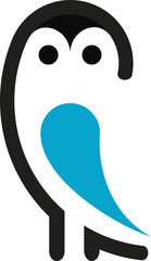 Owl vector logo with unified line design, minimalist and modern. Symbol of intelligence, insight and creativity, suitable for branding in education, technology and business.