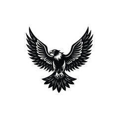 Obraz premium Flying Eagle Detailed Vector Silhouette Design | Eagle Vector 