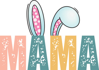 Mother's Day SVG With Easter Bunny PNG,  Mothers Day with Easter Sleeve Bundle, Mothers Day Sleeve Shirt