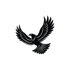 Eagle Vector Detailed Silhouette Design 