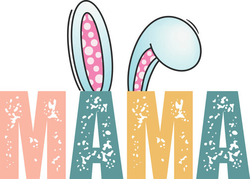 Mother's Day SVG With Easter Bunny PNG,  Mothers Day with Easter Sleeve Bundle, Mothers Day Sleeve Shirt