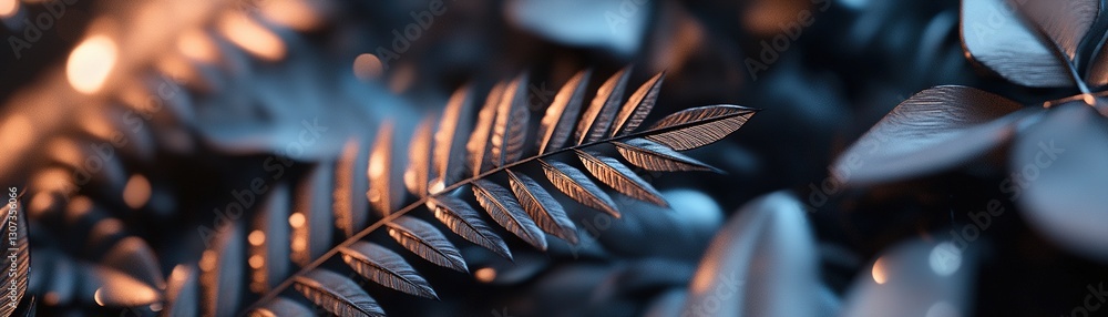 Poster this captivating botanical background showcases a dense jungle featuring striking leaves illuminated