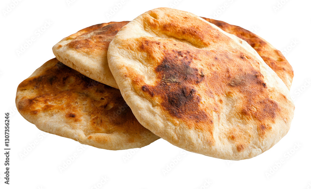 Poster a photograph of handmade wheat bread with sesame seeds is set against a plain white background