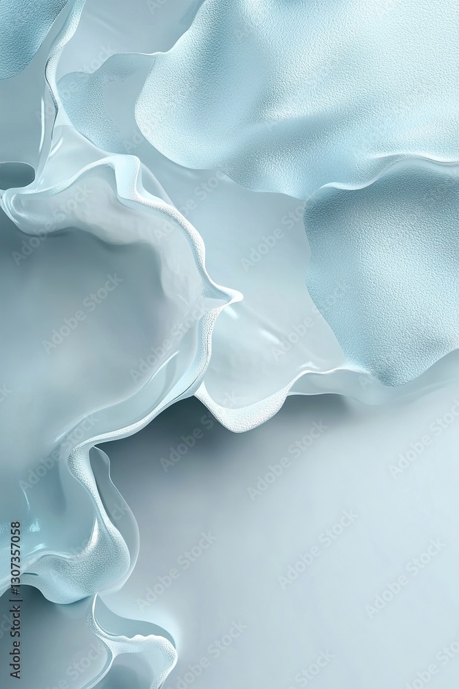 Poster this refined abstract background features a translucent ice-toned gradient with subtle water reflect