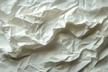 Obraz premium Crumpled White Paper Texture for Background or Overlay Design Use