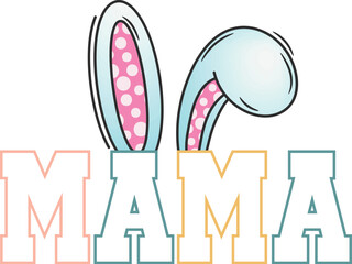 Mother's Day SVG With Easter Bunny PNG,  Mothers Day with Easter Sleeve Bundle, Mothers Day Sleeve Shirt