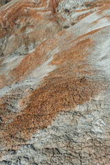 detail of colorful mountain and hills on arid desert zone in caspic region azerbaidjan