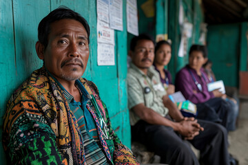 Obraz premium Portrait of a Doctor in a Rural Clinic: Providing Healthcare in a Remote Community
