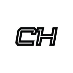 CH monogram logo design letter text name symbol monochrome logotype alphabet character simple logo