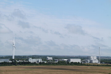 A Large Industrial Factory in a Rural Country Area.