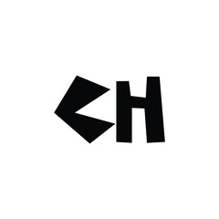 CH monogram logo design letter text name symbol monochrome logotype alphabet character simple logo