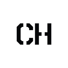 CH monogram logo design letter text name symbol monochrome logotype alphabet character simple logo