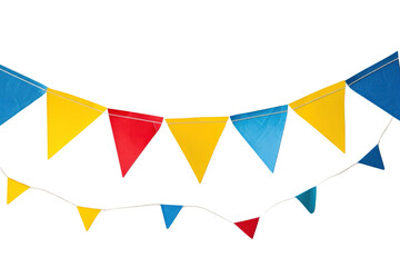PNG Colorful festive triangle bunting