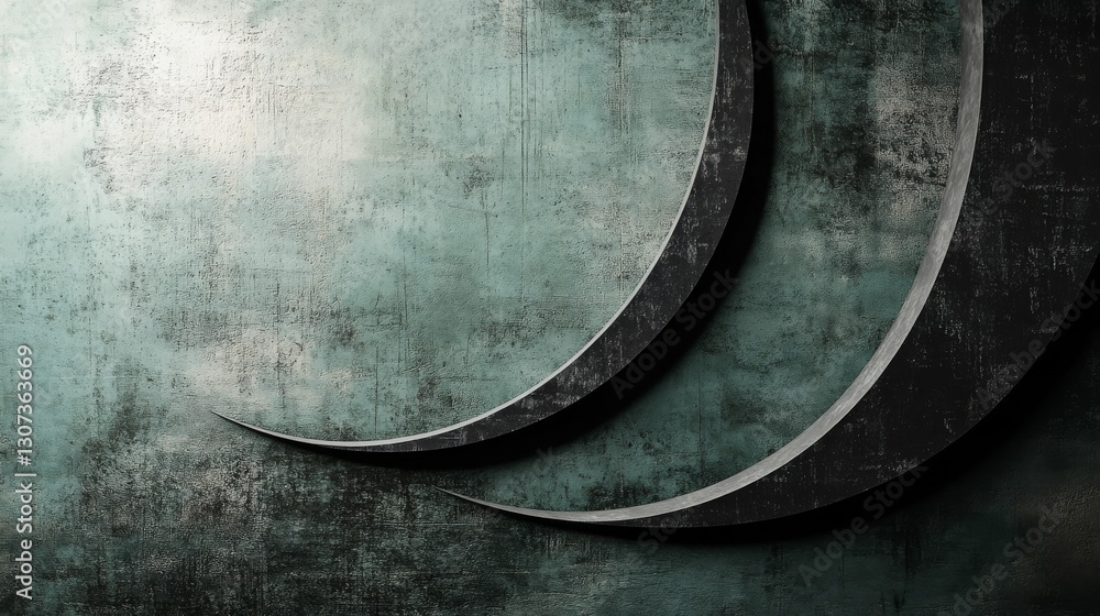 Poster abstract background featuring dark arcs and textured surface details