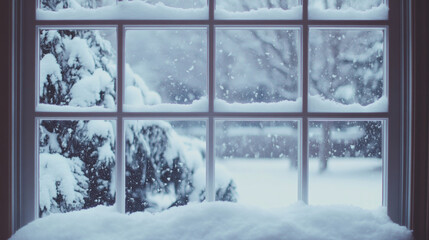 Snow view from window scenery landscape interior inspiration backdrop wallpaper background