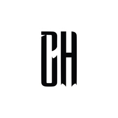 CH monogram logo design letter text name symbol monochrome logotype alphabet character simple logo