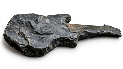 A black rock like a guitar