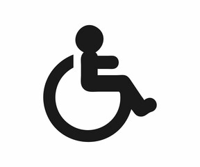 Simple black and white wheelchair accessibility icon