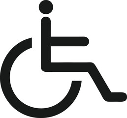 Simple black and white wheelchair accessibility icon