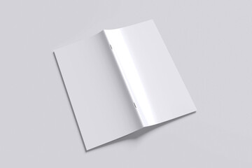 DL Bifold Brochure clean with grey background color for mockup template