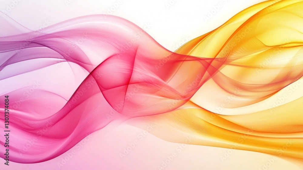 Poster abstract flowing swirls of color gradient across the surface