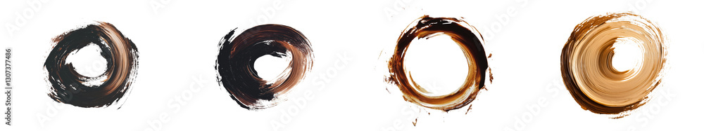 Poster a wet mud frame, viewed from the top and including a clipping path, showcases a circular arrangement