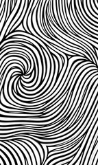 Abstract black and white wavy lines pattern background