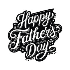 Happy Father's Day vector logo design, abstract Father's Day with love vector logo.
