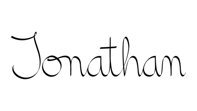 Black handwritten male name "Jonathan"