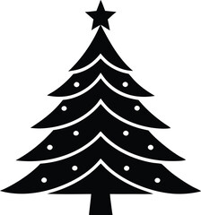 Christmas tree vector icon