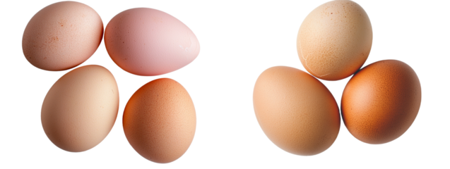 The image features eggs isolated on a transparent background in png format