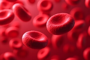 3D Medical Illustration of Erythrocytes