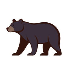 brown bear silhouette vector icon 