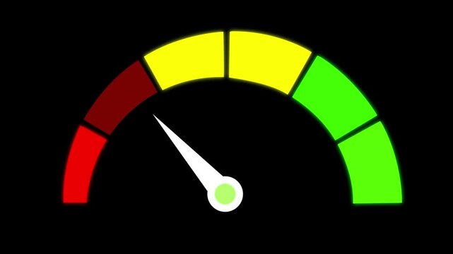 Speedometer icon animation with technology background. tachometer low, medium and high concept. Tachometer, motion graphic business tachometer low, medium and high concept.