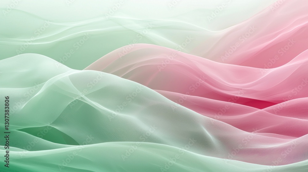 Poster soft abstract shapes and colors blending across the image space