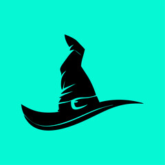 Witch Hat Silhouette Vector – Halloween Magic Symbol