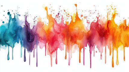 Fototapeta premium Blue and pink watercolor pigments