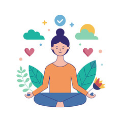 yoga lotus pose isolated on a transparent background